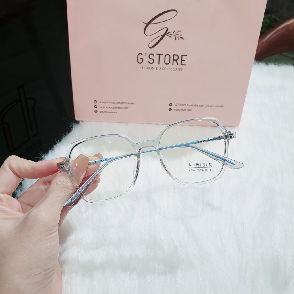 Gọng kính cận mắt vuông Qiwa Eyewear 8859, Kính cận thời trang teen hợp nhiều khuôn mặt