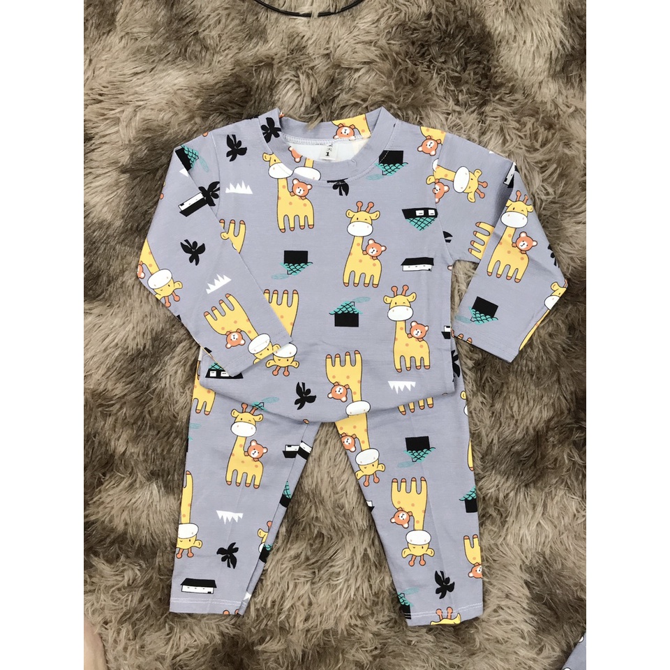 Bộ Thun Thu Đông Dài Tay Có Hoạ Tiết Xinh Cho Bé Từ 8-25kg Bishop_kid