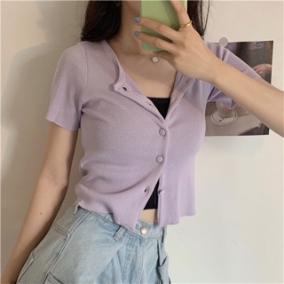 Áo croptop tím - Sweetclothes99