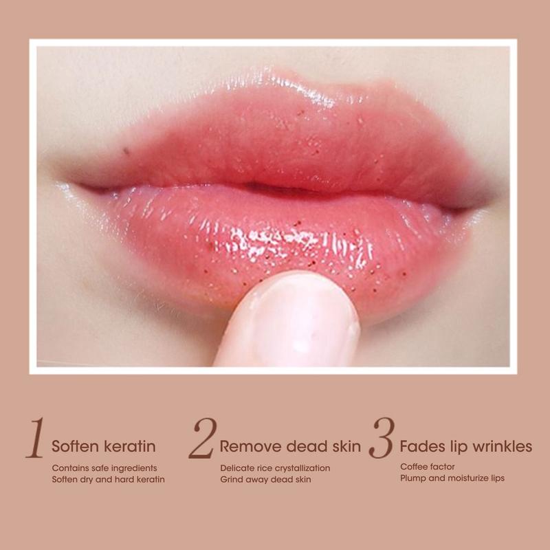Tẩy Tế Bào Chết Chiết Xuất Bơ/Đào/Cà Phê Dưỡng Ẩm Làm Mịn Môi Hanboli