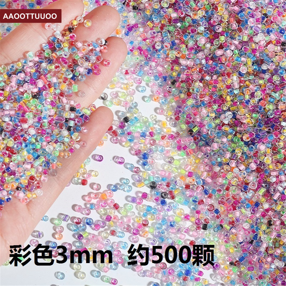 Bộ 500 hạt cườm 3mm dùng để làm đồ trang sức thủ công xinh xắn