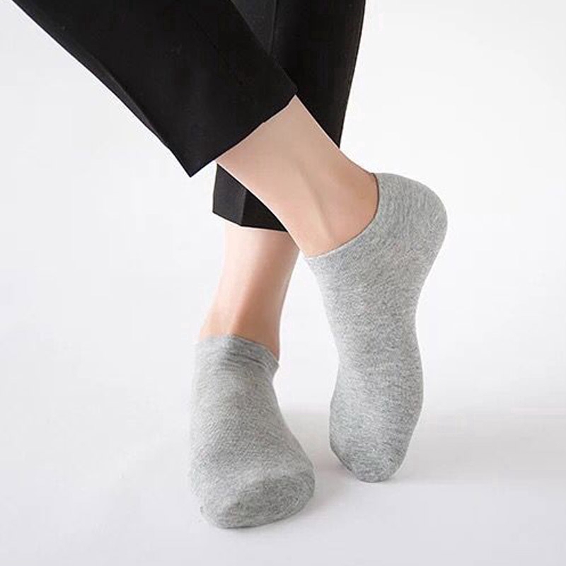 Tất cotton màu trơn thời trang đơn giản dành cho unisex