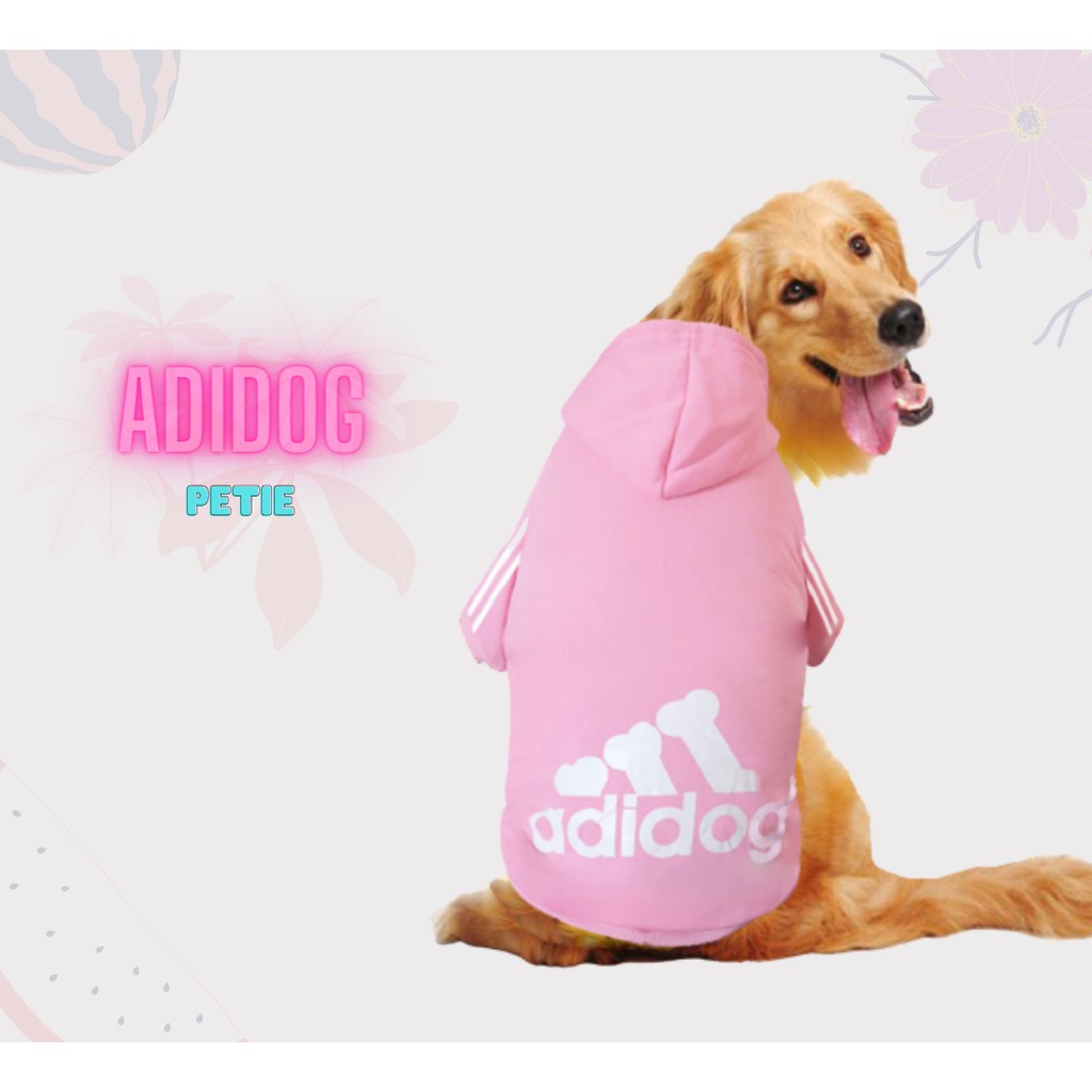 Áo ấm cho chó mèo Adidog hàng hiệu vải nỉ siêu ấm áp