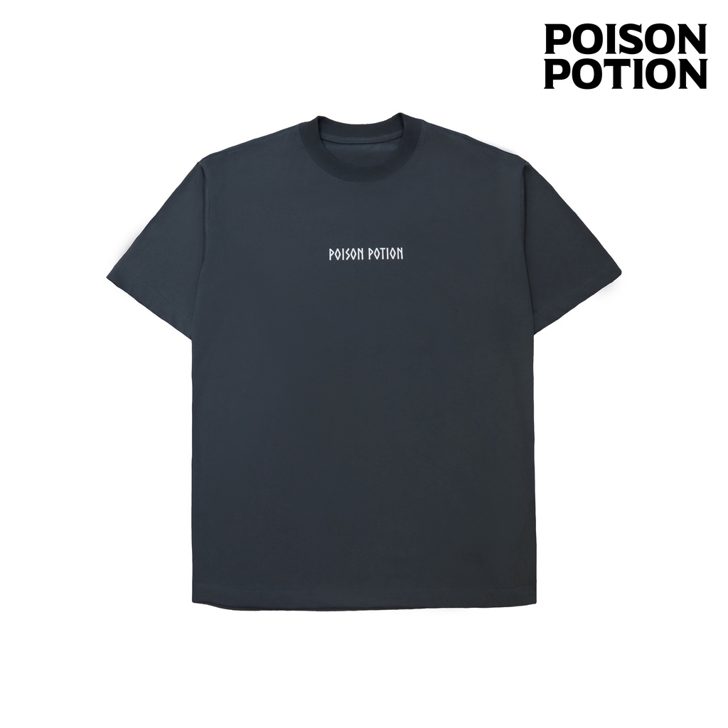 Áo thun Basic form Oversize 100% Cotton chữ in nổi 4 màu POISONPOTION Local Brand
