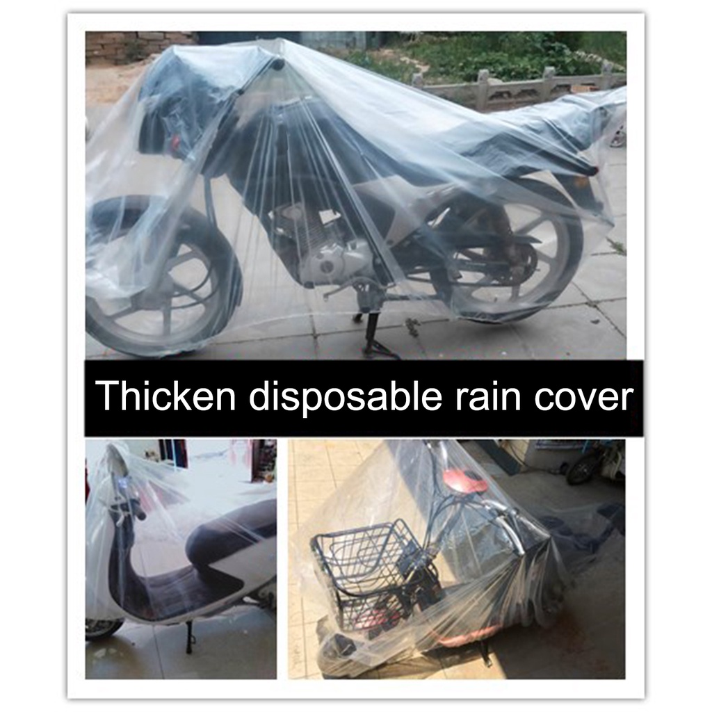 Pu Áo Trùm Xe Máy / Xe Đạp Chống Bụi / Chống Mòn / Bụi Màu Trong Suốt