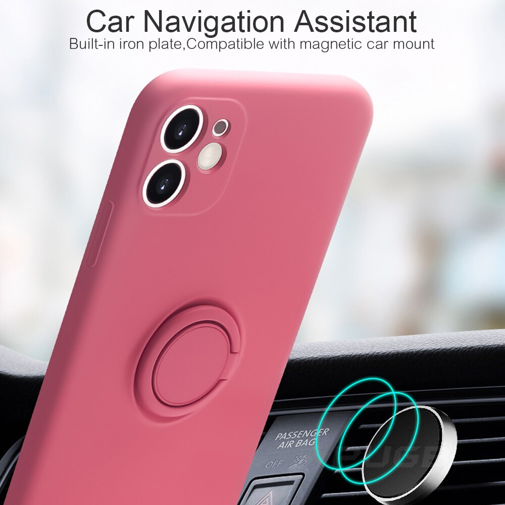 Ốp điện thoại silicon mềm có giá đỡ bảo vệ camera cho iPhone 12 11 Pro Max iphone SE 2020 X XS MAX XR 8 7 Plus | BigBuy360 - bigbuy360.vn