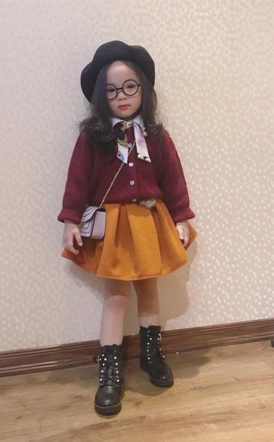 Chân váy dạ xoè cho bé gái