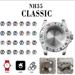 Vỏ Bảo Vệ Bằng Thép Không Gỉ 316L Mặt Gương Phẳng 40Mm Cho Đồng Hồ NH35/NH36