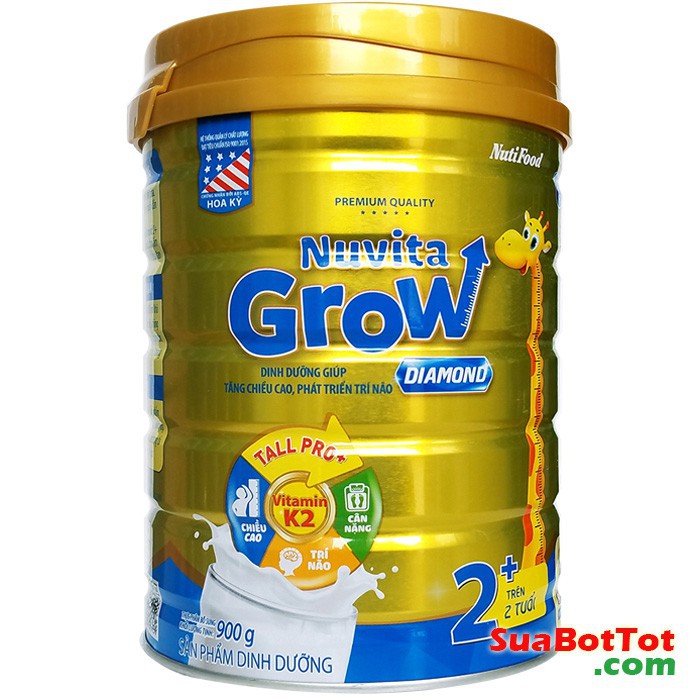 Sữa Nuvita Grow Diamond 2 900g (trẻ từ 2 tuổi trở lên)