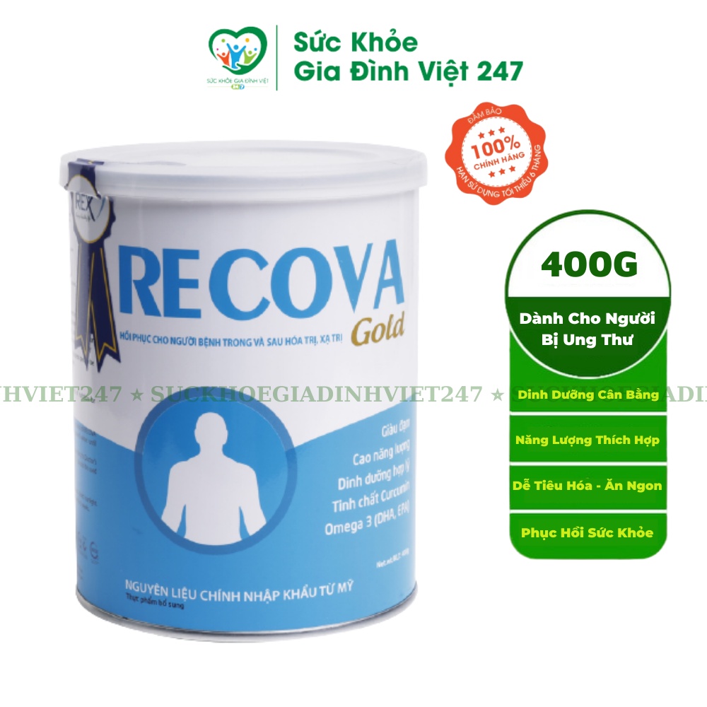 [CHÍNH HÃNG - DATE MỚI] Sữa Recova Gold 400g - Bổ Sung Dinh Dưỡng Tăng Cường Miễn Dịch (Dành Cho Người Ung Thư)