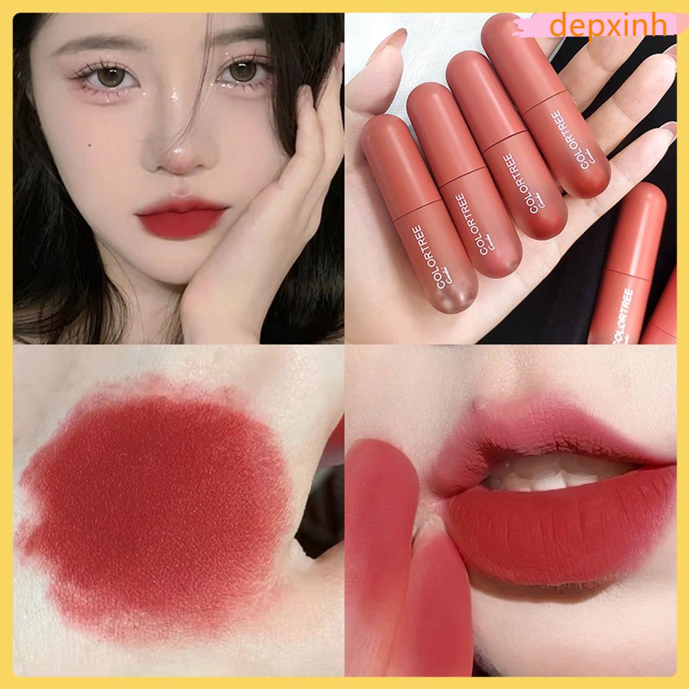 Sẵn sàng cổ Bông cảm thấy mềm mại sương Lip bùn nhung mờ không dính son bóng Không dễ dàng để phai COD