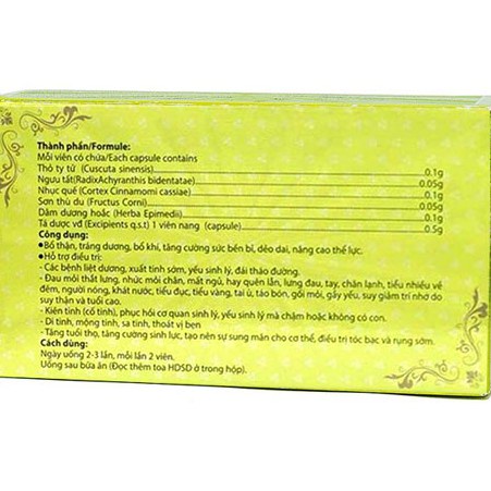 Thịnh Dương Chủng Tử -  Hỗ trợ điều trị liệt dương, xuất tinh sớm