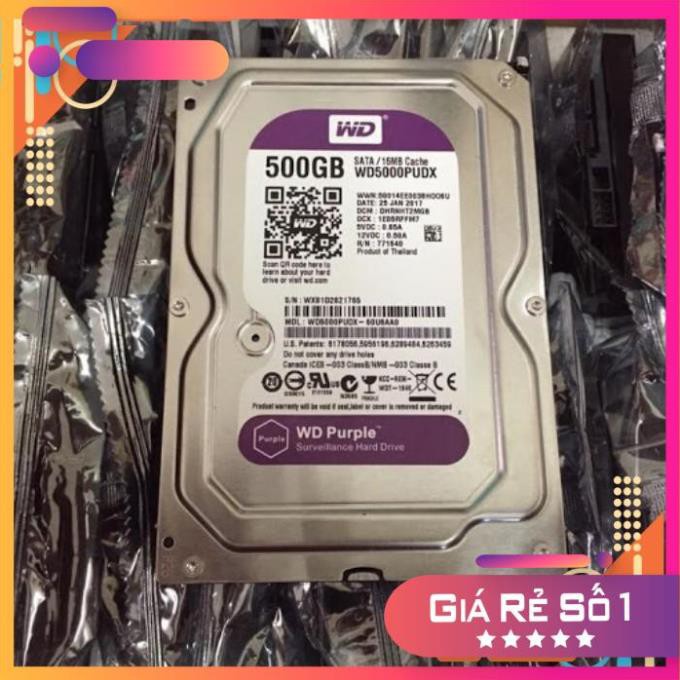 Ổ cứng HDD 500G Western Tím - Bảo Hành 24 tháng - Pk Máy Tính - 2T_PC