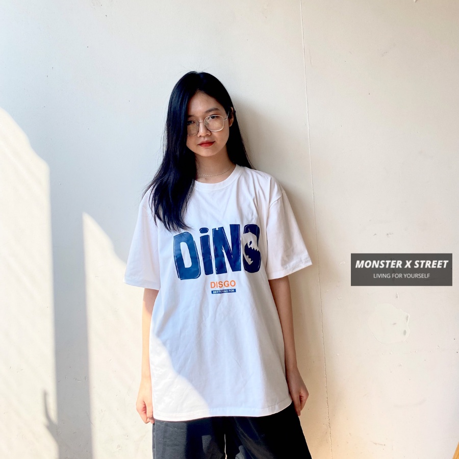 Áo thun unisex MONSTER X STREET Dino phông tay lỡ nam nữ form rộng Local Brand