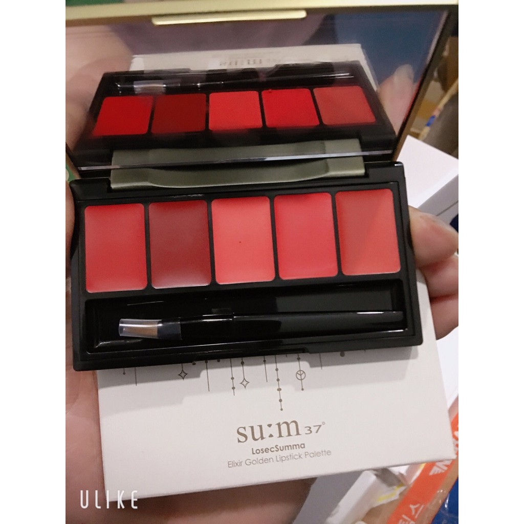 Bảng son 5 màu Su:m 37 Losec Summa Elixir Golden Lipstick (Pallete)