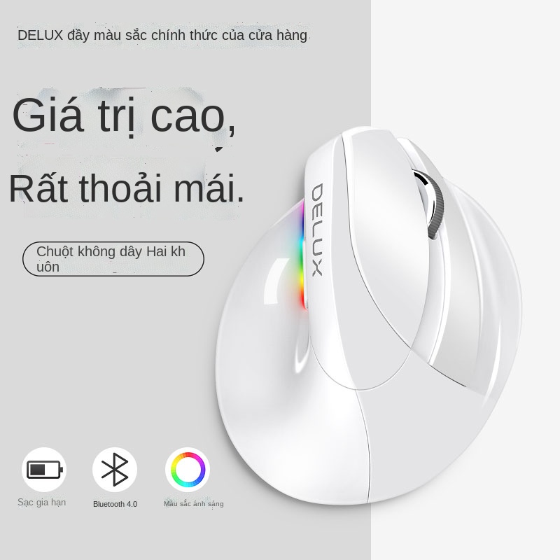 ☼Nhiều màu sắc M618mini câm không dây bluetooth có thể sạc lại dọc dọc theo chiều dọc công thái học hai chế độ ngăn chuộ