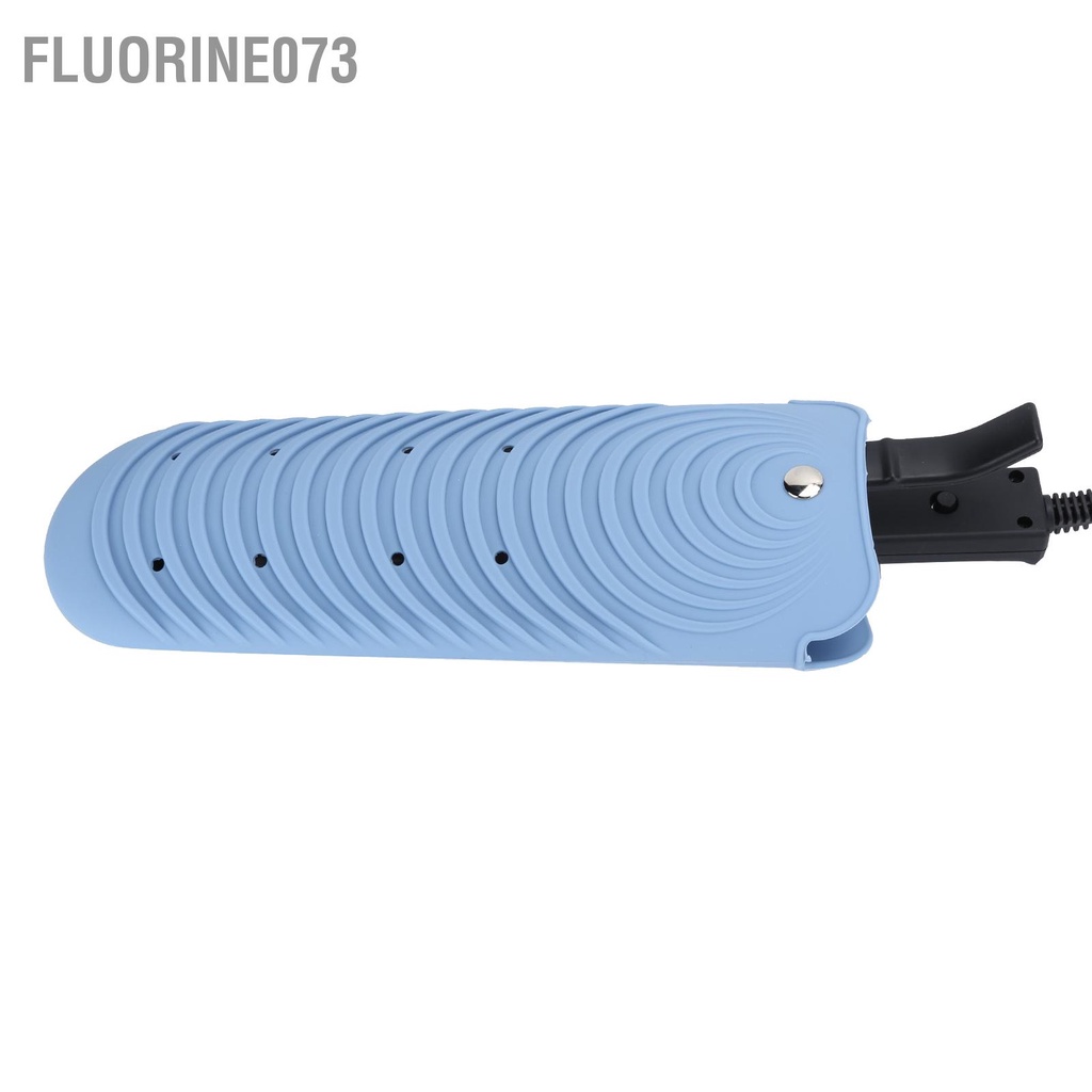 Fluorine073 2 cái Túi silicone chịu nhiệt Tấm chắn Phẳng Giá đỡ bằng sắt Nắp cho Máy ép tóc