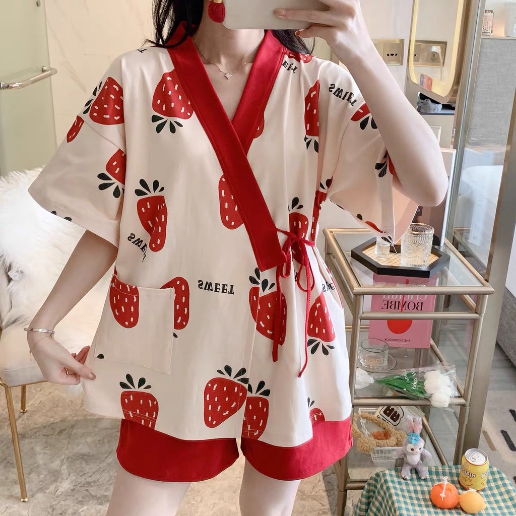 Bộ ngủ Kimono có Bigsize nữ đồ mặc nhà thun sữa mềm mịn BC26