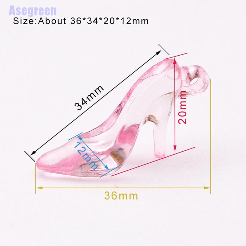 Set 24 Giày Cao Gót Trong Suốt Cho Nhà Búp Bê