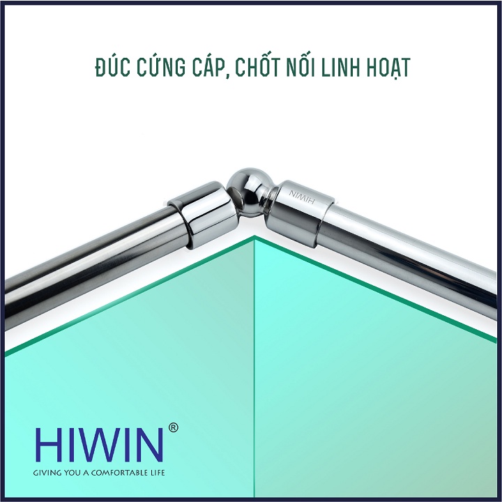 Chuyển góc đa hướng phòng tắm kính inox 304 mặt gương dùng cho ống phi 25 HIWIN SB-616