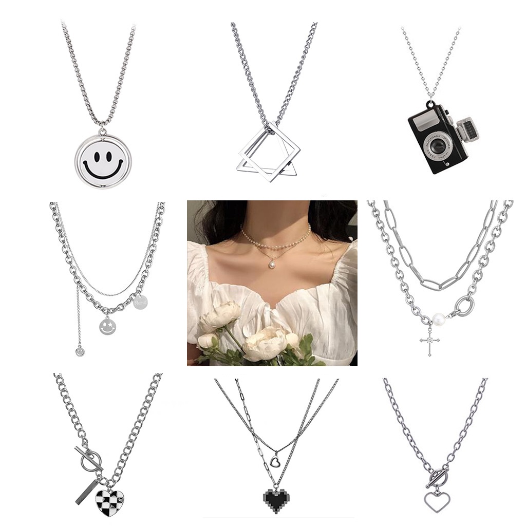 Dây Chuyền Mặt Tròn Họa Tiết Đồng Xu Phong Cách Bohemian