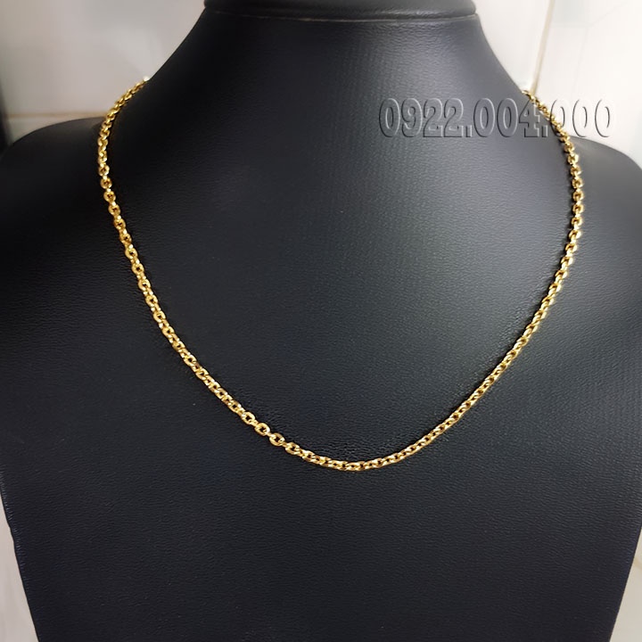 Dây chuyền xích mạ vàng cỡ nhỏ 3mm.