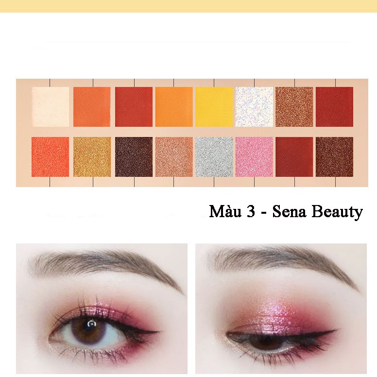 Phấn mắt Lameila 16 Ô Lameila Coffee x Lemon Tea Sena Beauty