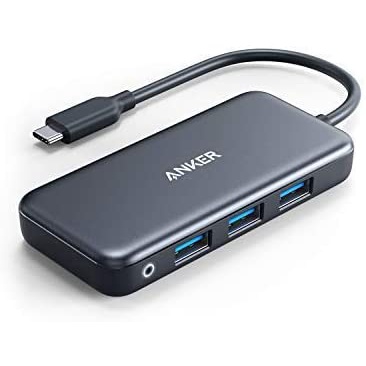 BỘ CHUYỂN/CHIA Anker USB-C Hub 5 TRONG 1, 3 CỔNG USB-A 5Gbps, ĐỌC THẺ SD &amp; Micro SD, NHẬP KHẨU MỸ, MỚI 100%