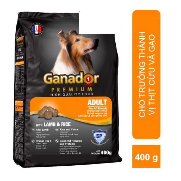 HCM- GANADOR - gói 400gr-Thức ăn chó dạng hạt cao cấp (dành cho mọi loại chó) đồ ăn khô cho cún