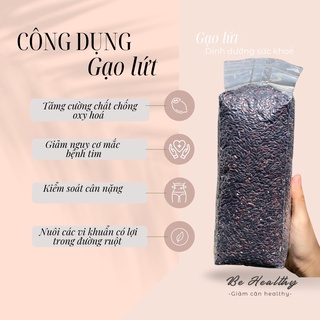 Gạo lứt đen Điện Biên giảm cân ăn kiêng eatclean thực dưỡng thơm ngon hút chân không túi 1kg