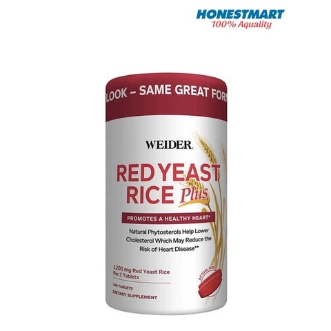 Viên uống giảm Cholesterol và tỉnh mạch Weider Red Yeast Rice Plus 1200mg thumbnail