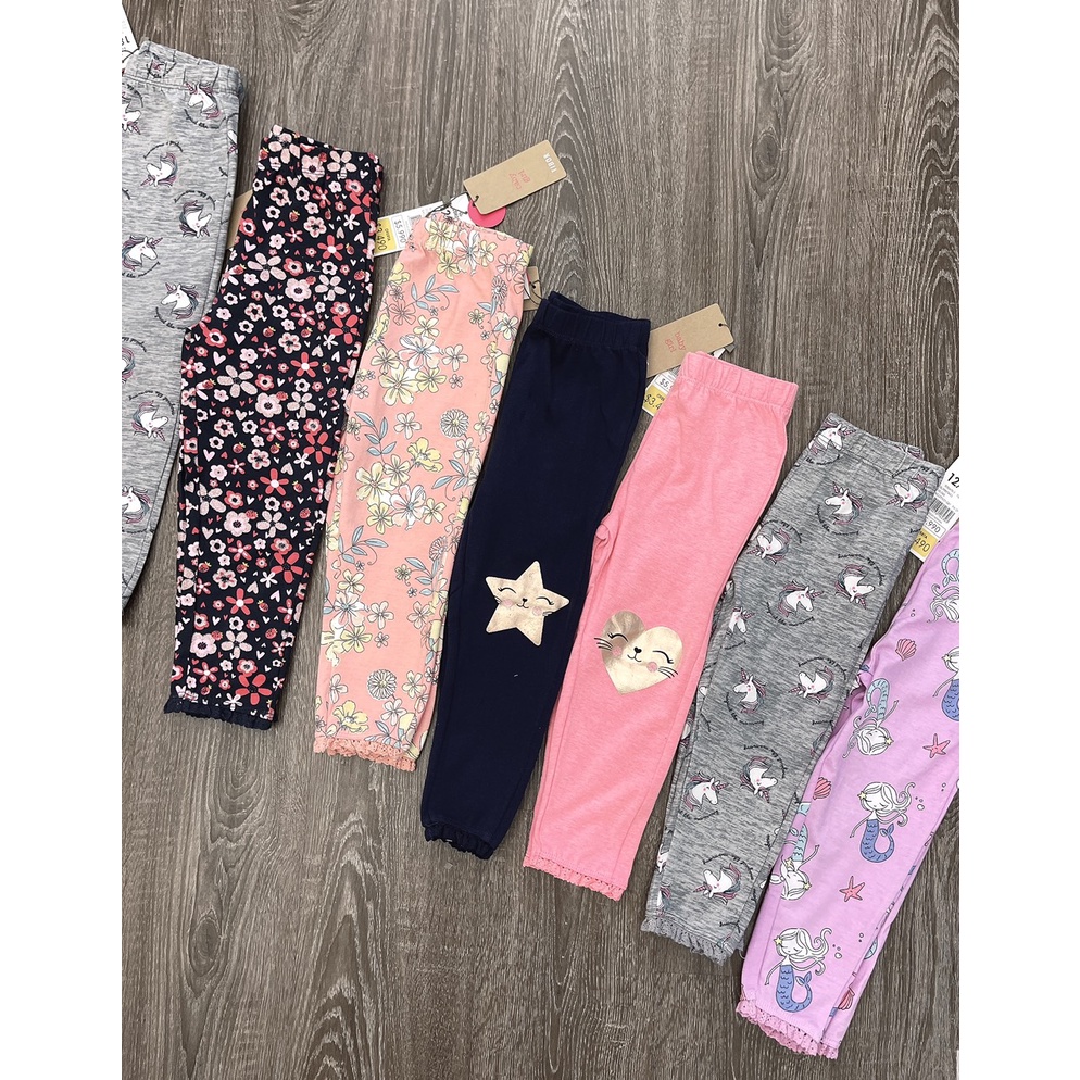 Quần Legging Cotton Dài Tirbo VNXK Thu Đông Cho Be Gái Từ 6 Đến 36 Tháng