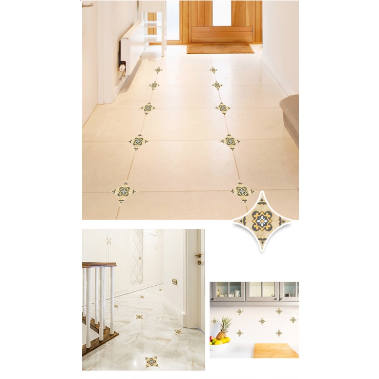 Decal gạch bông  -  Decal dán chân gạch bông cổ điển sang trọng