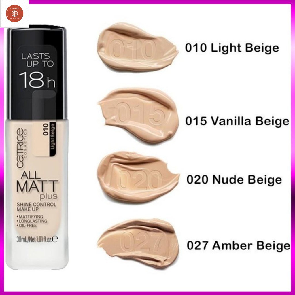 Kem Nền Catrice All Matt Plus Shine Control Make Up 18h