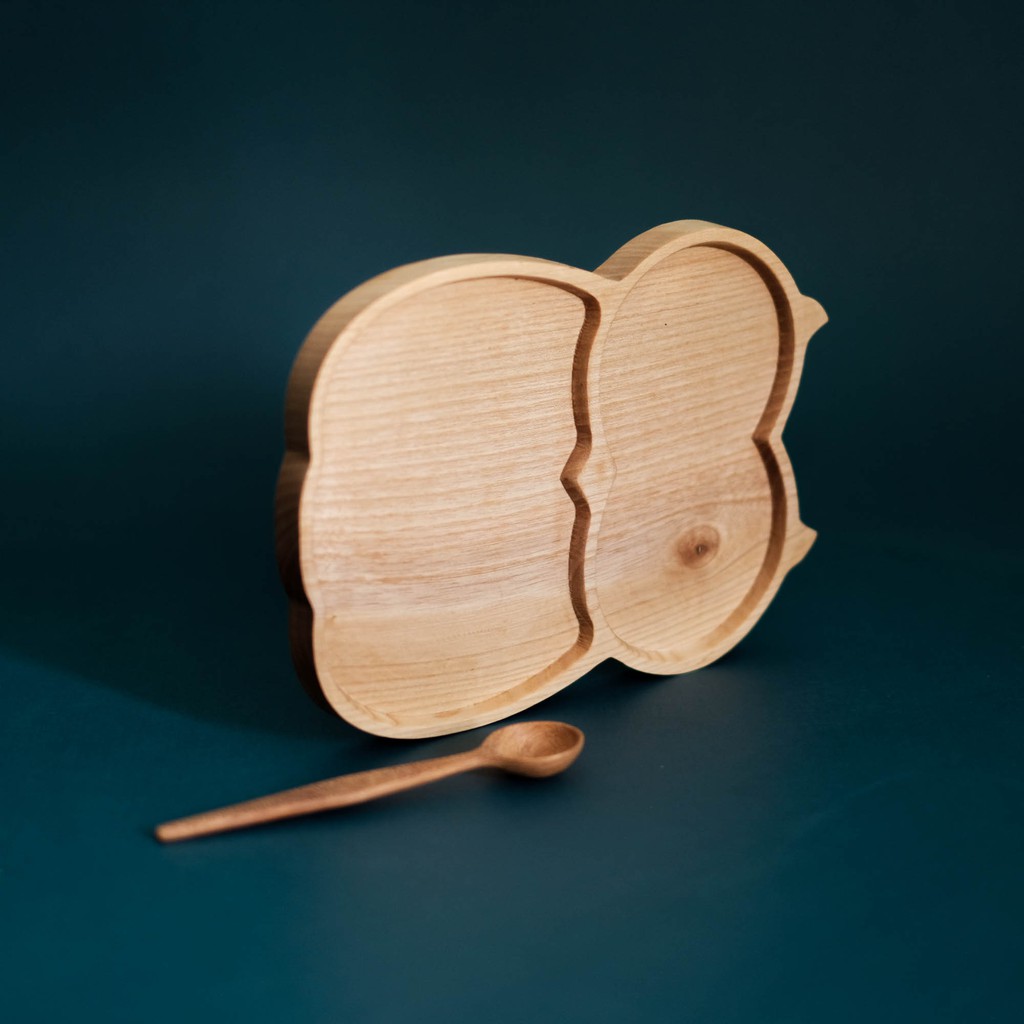 Khay gỗ đựng thức ăn - hình chim cú dễ thương