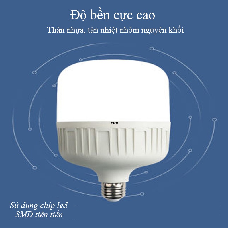 Bóng Đèn Led DICH 15w_20w_30w_40w_50w_60w, Siêu sáng - Siêu tiết kiệm_BẢO HÀNH 2 NĂM | BigBuy360 - bigbuy360.vn