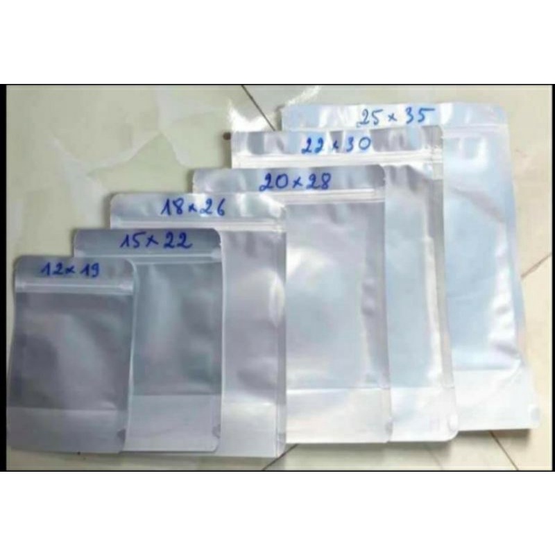 Túi zip bạc đủ size (1kg)