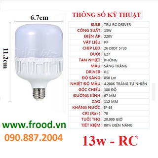 Bóng đèn led tiết kiệm 13w
