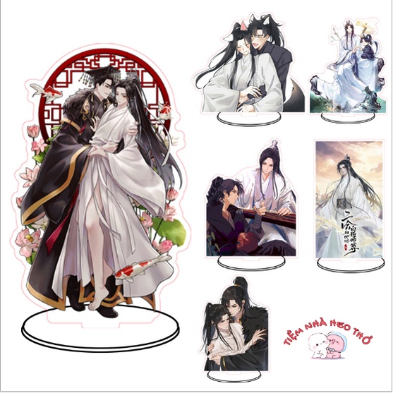 (Có sẵn) Mô Hình Standee Husky Và Sư Tôn Mèo Trắng Của Hắn
