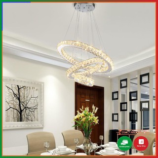 Đèn thả - đèn thả trần phale - 3 vòng sang trọng cao cấp đèn thả trang trí phòng khách đèn thả bàn ăn bh 24 tháng