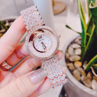 Đồng hồ lắc tay nữ royal crown 2606 - dây gắn đá - 34mm