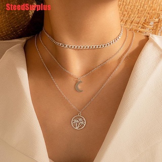 Vòng cổ Choker Nhiều Lớp Mặt Trăng Phong Cách Boho