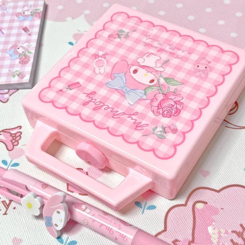 ⭐ iLado ⭐  hộp đựng đồ trong suốt hộp để bàn với nhãn dán ghi chú nhựa kệ máy tính xách tay tủ bàn mini chất lượng cao màu rắn chất lượng cao kệ văn phòng phẩm để bàn đồ dùng học tập dụng cụ học tập