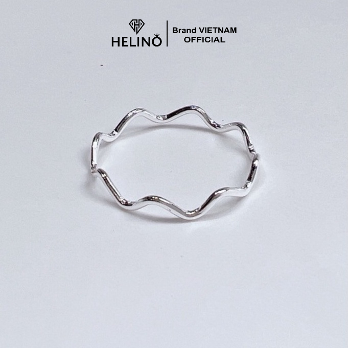 Nhẫn bạc HELINO sóng trơn basic xinh xắn N06