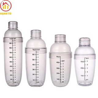 Bình Lắc Shaker Nhựa  dụng cụ pha chế chuyên nghiệp, 350ml, 500ml, 700ml, 1000ml, giao hàng nhanh