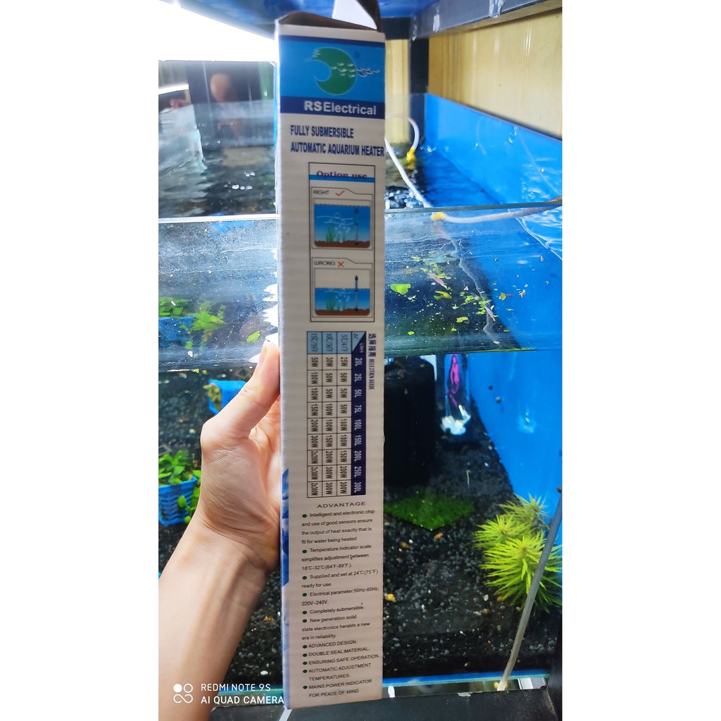 Sưởi RS 25w và 50w thủy tinh