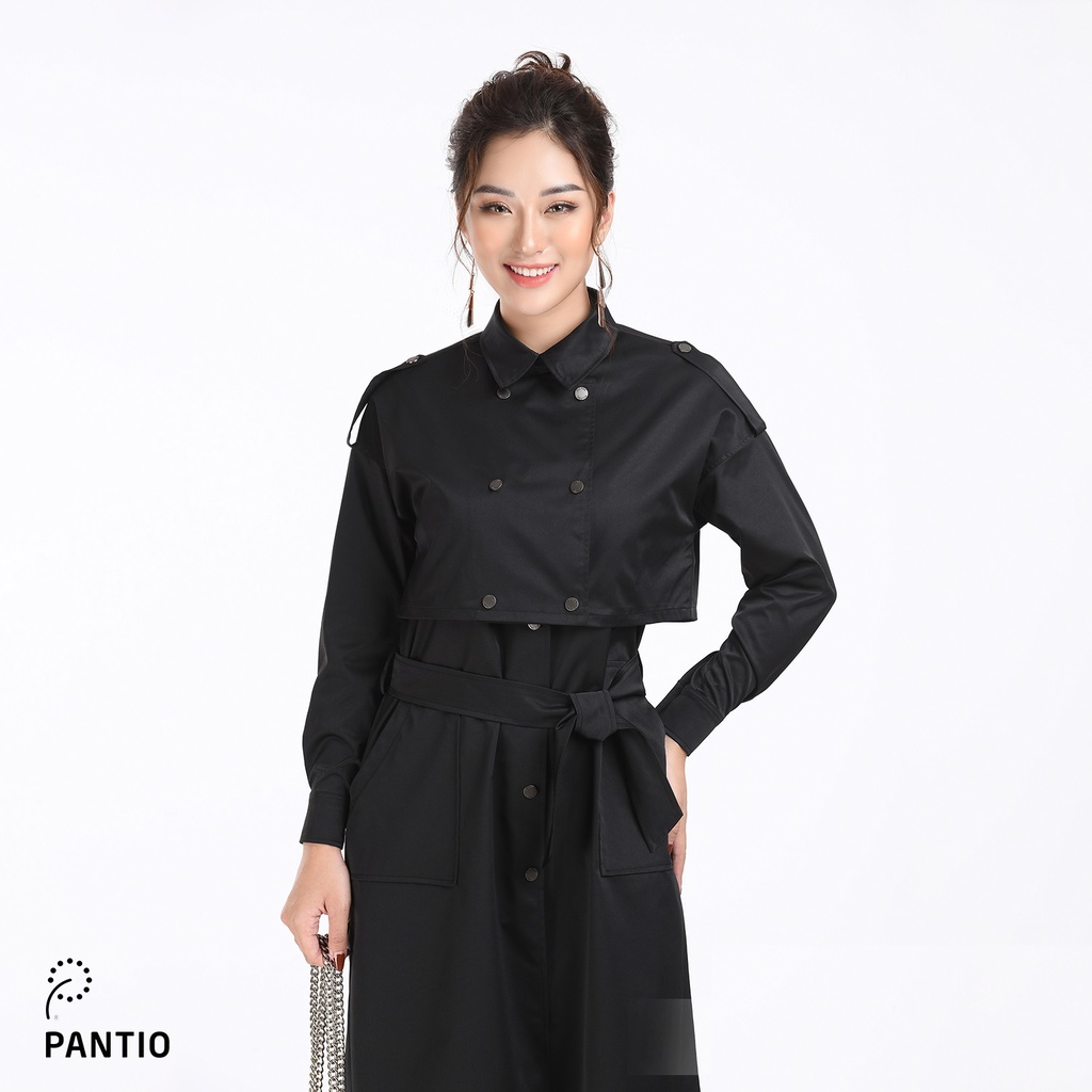 Áo khoác dáng lửng thiết kế dài tay cổ sơ mi  BKM95025 - PANTIO