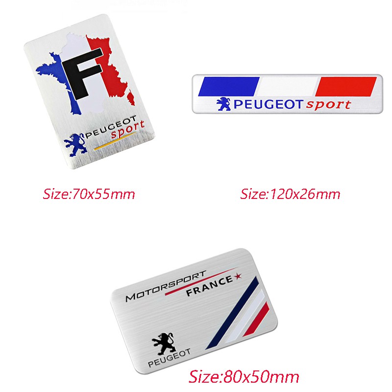 Miếng dán kim loại trang trí thân xe hơi Peugeot 5008 4008 308 208
