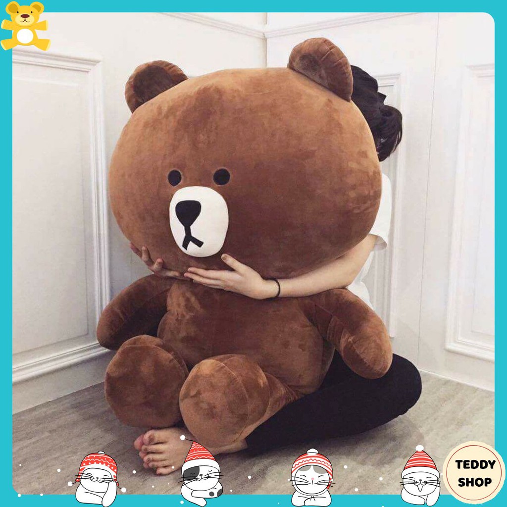 ( Rẻ vô địch ) Gấu bông cao cấp Brown khổ vải 1m4 Cao 1m2 - TeddyShop