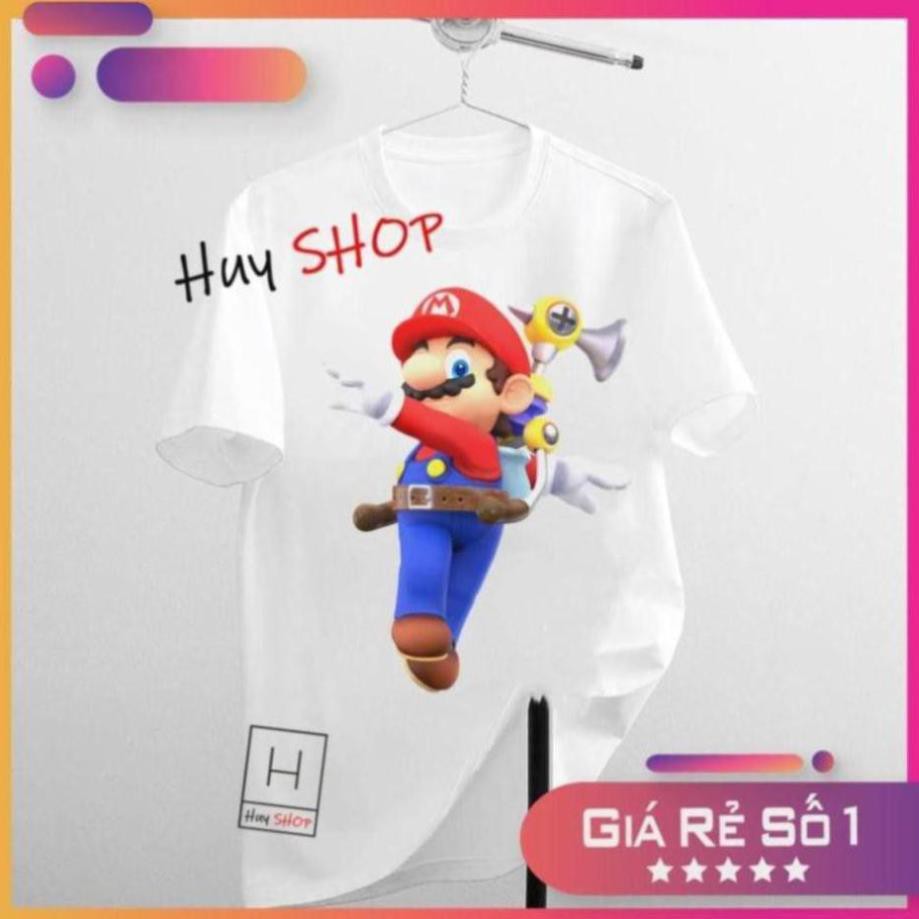 Áo thun Mario Cute dễ thương - Áo thun Hàn Quốc Unisex - Áo thun tay lỡ - Áo thun cặp đôi - Áo thun Hàn Quốc 876